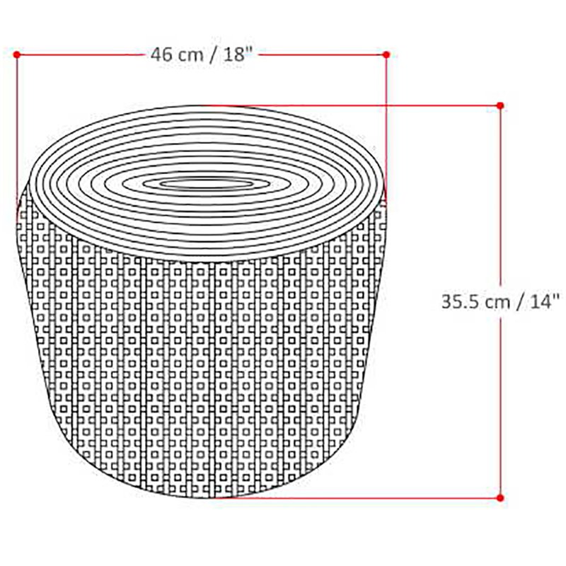 Bowery Hill Contemporary Boho Round Braided Pouf in Natural Jute