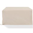 Bowery Hill Polyester Fabric Outdoor Loveseat Cover in Tan Finish