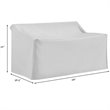 Bowery Hill Polyester Fabric Outdoor Loveseat Cover in Tan Finish