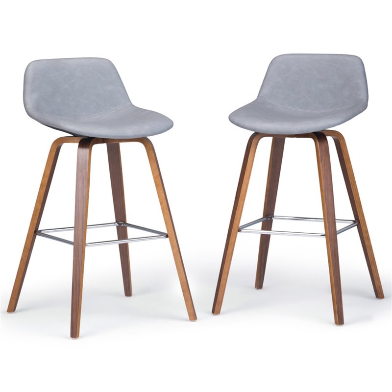 Bowery Hill 28 inch Counter/Bar Height Stool (Set of 2) in Stone Gray