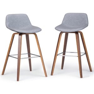 Bowery Hill 28 inch Counter/Bar Height Stool (Set of 2) in Stone Gray