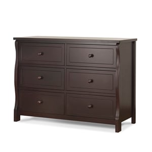 Bowery Hill Contemporary Wood Double Dresser in Espresso Finish