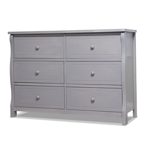 Bowery Hill Contemporary Double Dresser in Weathered Gray Finish