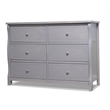 Bowery Hill Contemporary Double Dresser in Weathered Gray Finish