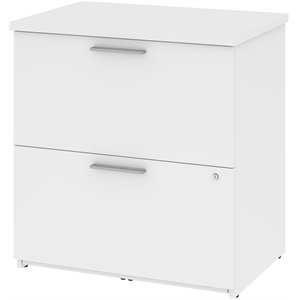 Bowery Hill Contemporary 29&quot Lateral File Cabinet in White Finish