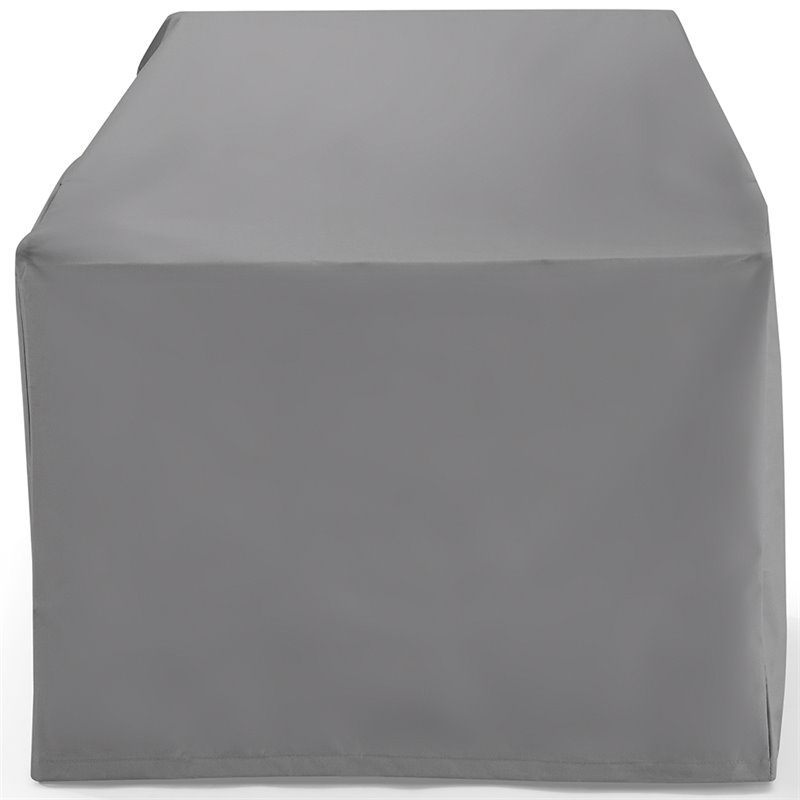 Bowery Hill Contemporary Patio Polyester Fabric Chair Cover in Gray