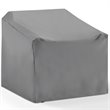 Bowery Hill Contemporary Patio Polyester Fabric Chair Cover in Gray