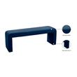 Bowery Hill Contemporary Upholstered Velvet Bench in Navy Finish