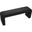 Bowery Hill Contemporary Upholstered Velvet Bench in Black Finish