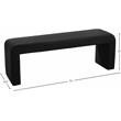 Bowery Hill Contemporary Upholstered Velvet Bench in Black Finish