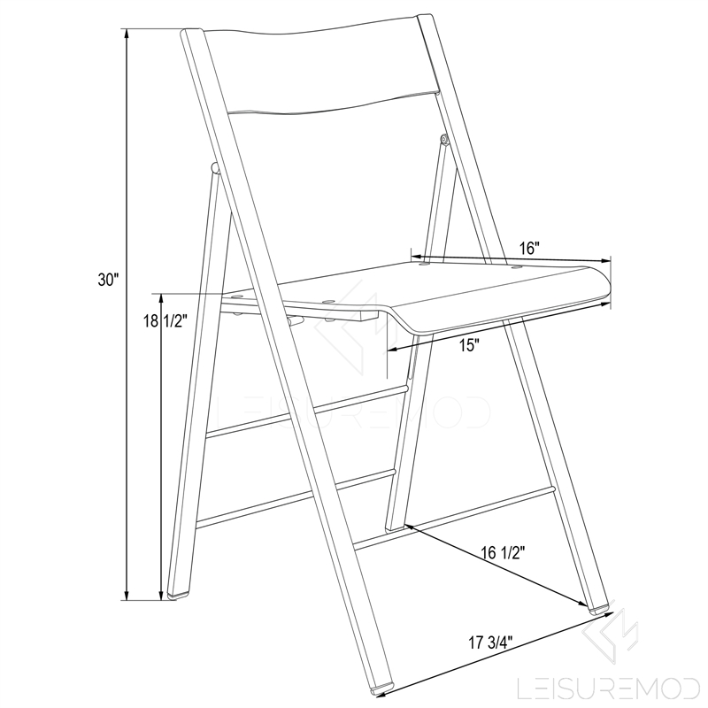 Bowery Hill Modern Acrylic Chrome Dining Folding Chair in Black