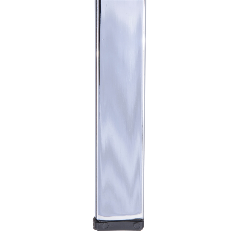 Bowery Hill Modern Acrylic Chrome Dining Folding Chair in Clear Set of 2