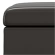 Bowery Hill Faux Air Leather Coffee Table Storage Ottoman in Tanners Brown