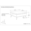 Bowery Hill Faux Air Leather Coffee Table Storage Ottoman in Tanners Brown