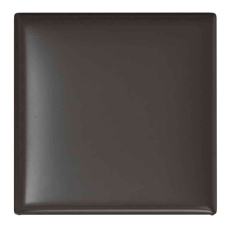 Bowery Hill Faux Air Leather Coffee Table Storage Ottoman in Tanners Brown