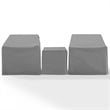 Bowery Hill 3 Piece Patio Vinyl Conversation Cover Set in Gray