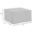 Bowery Hill Contemporary 3 Piece Patio Vinyl Sofa Cover Set in Gray