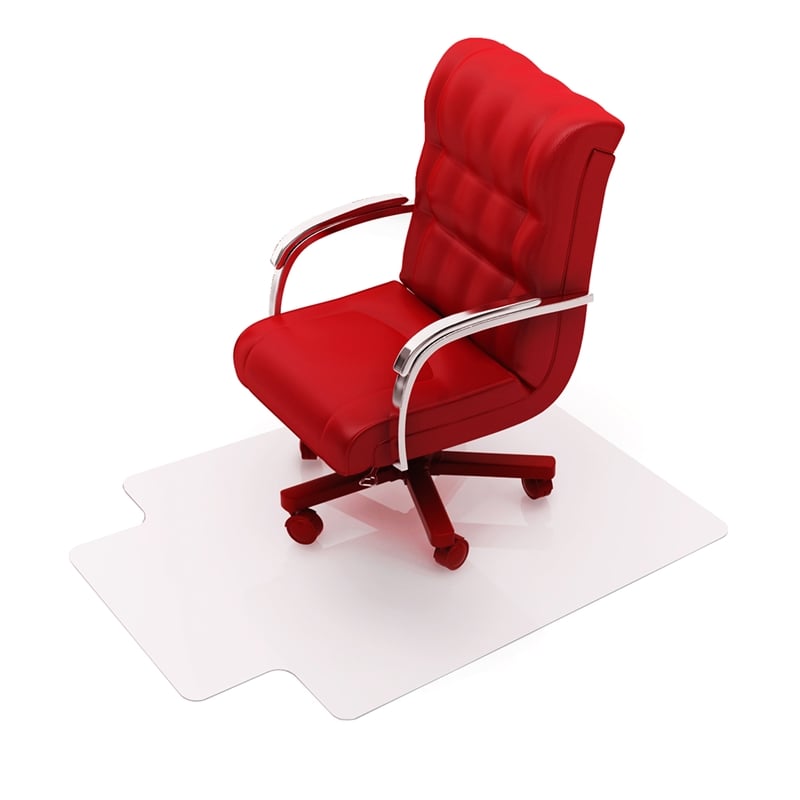 Bowery Hill Recyclable Lipped Chair Mat For Carpets Size 36 x 48 inch