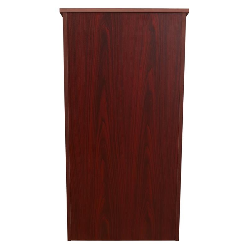 Bowery Hill Contemporary Wood Full Floor Lectern in Mahogany