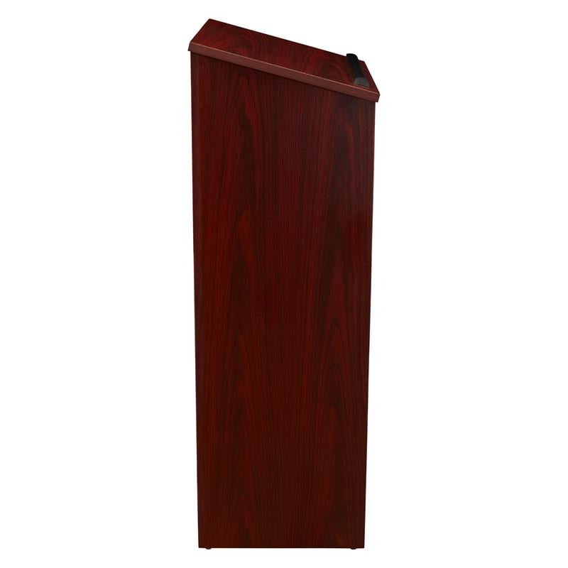 Bowery Hill Contemporary Wood Full Floor Lectern in Mahogany