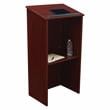 Bowery Hill Contemporary Wood Full Floor Lectern in Mahogany
