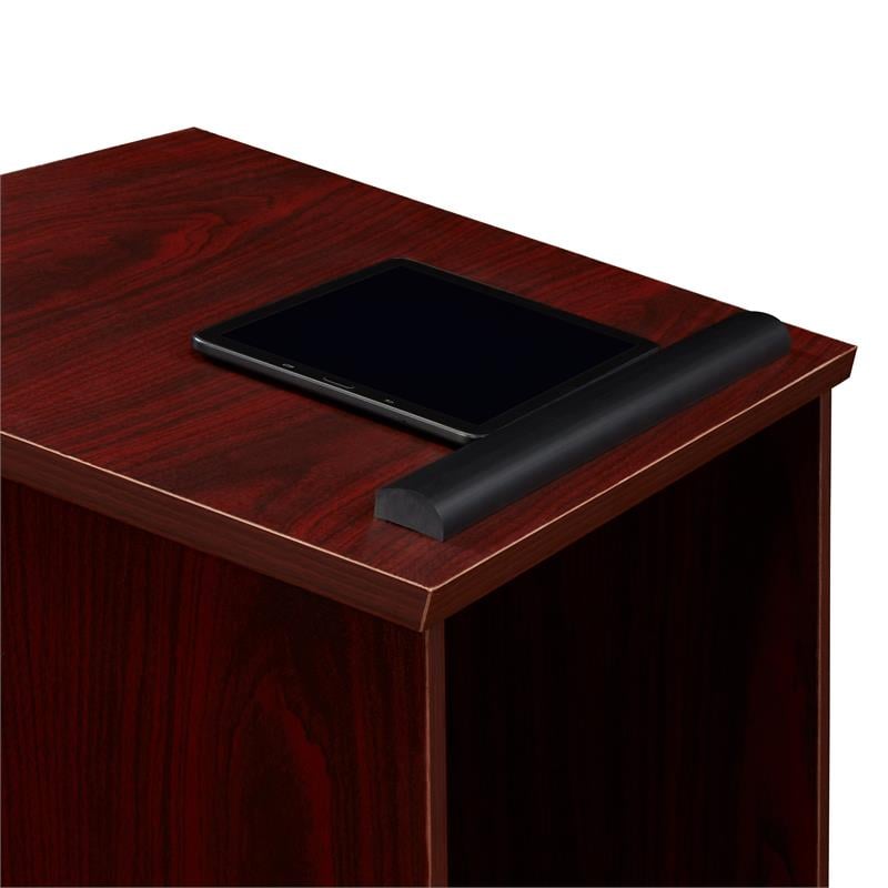 Bowery Hill Contemporary Wood Full Floor Lectern in Mahogany