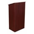 Bowery Hill Contemporary Wood Full Floor Lectern in Mahogany