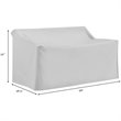 Bowery Hill Contemporary 3 Piece Outdoor Vinyl Sofa Cover Set in Tan