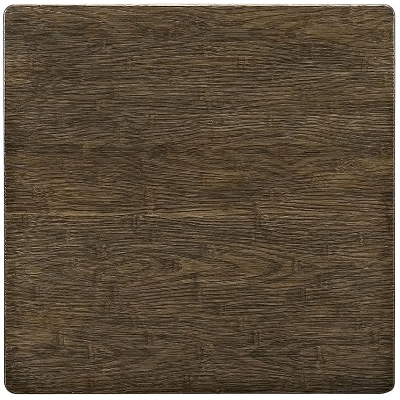 Bowery Hill Contemporary Steel Metal Bar Table in Brown Finish