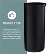 Bowery Hill Open Top Trash Receptacle with Liner 9921BL Black