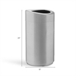 Bowery Hill Open Top Trash Receptacle with Liner 9921BL Black