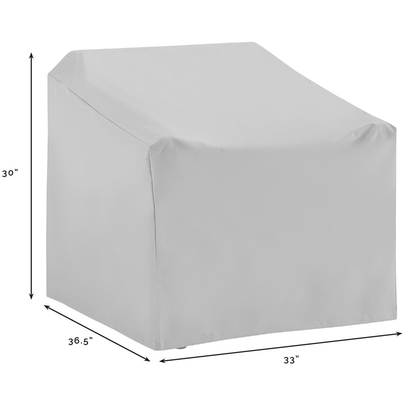 Bowery Hill Contemporary 5 Piece Patio Vinyl Sofa Cover Set in Gray