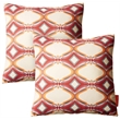 Bowery Hill 2-Piece Polyester Fabric Outdoor Patio Pillow Set in Repeat