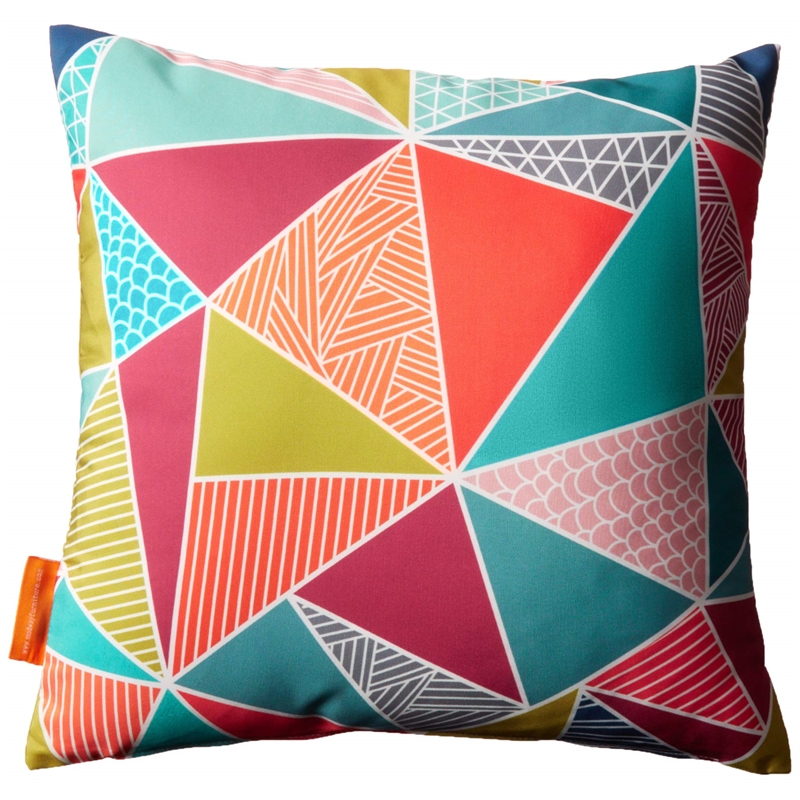 Bowery Hill 2-Piece Polyester Fabric Outdoor Patio Pillow Set in Mosaic