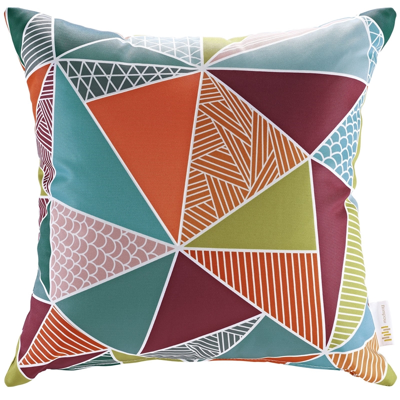 Bowery Hill 2-Piece Polyester Fabric Outdoor Patio Pillow Set in Mosaic