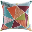 Bowery Hill 2-Piece Polyester Fabric Outdoor Patio Pillow Set in Mosaic