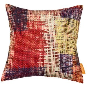 Bowery Hill Modern Polyester Fabric Outdoor Patio Single Pillow in Patch