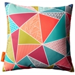 Bowery Hill Modern Polyester Fabric Outdoor Patio Single Pillow in Mosaic