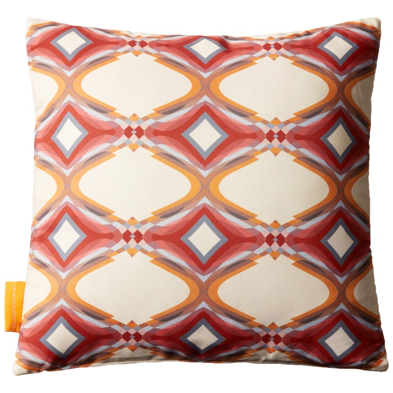 Bowery Hill Modern Polyester Fabric Outdoor Patio Single Pillow in Repeat