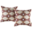 Bowery Hill Modern Polyester Fabric Outdoor Patio Single Pillow in Repeat