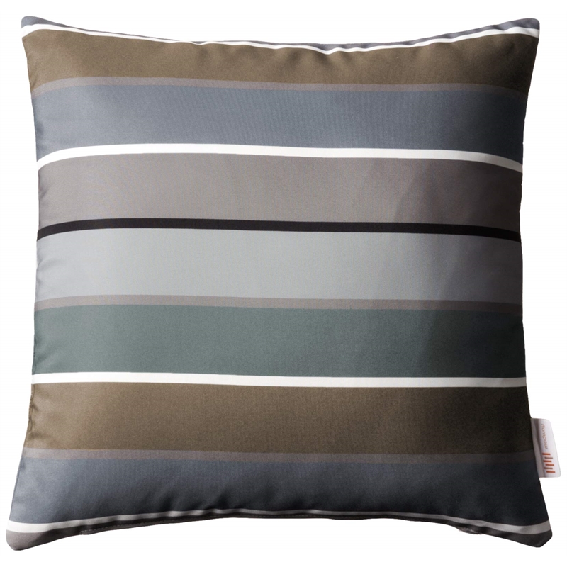 Bowery Hill Modern Polyester Fabric Outdoor Patio Single Pillow in Stripe