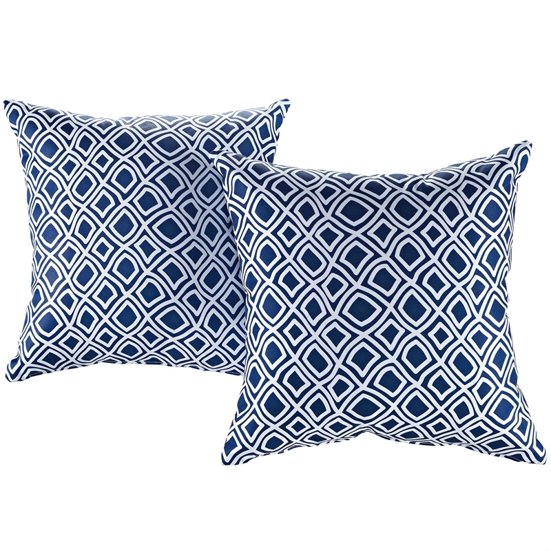 Bowery Hill Modern Polyester Fabric Outdoor Patio Single Pillow in Balance