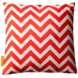 Bowery Hill Modern Polyester Fabric Outdoor Patio Single Pillow in Chevron