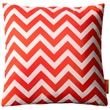 Bowery Hill Modern Polyester Fabric Outdoor Patio Single Pillow in Chevron