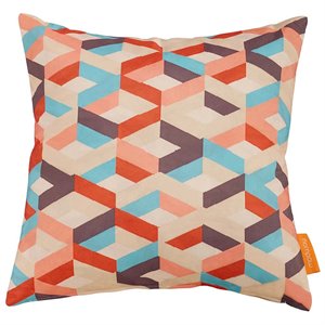 Bowery Hill Modern Polyester Fabric Outdoor Patio Single Pillow in Montage