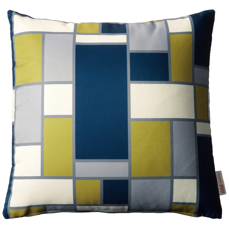 Bowery Hill Modern Polyester Fabric Outdoor Patio Single Pillow in Multi-Color