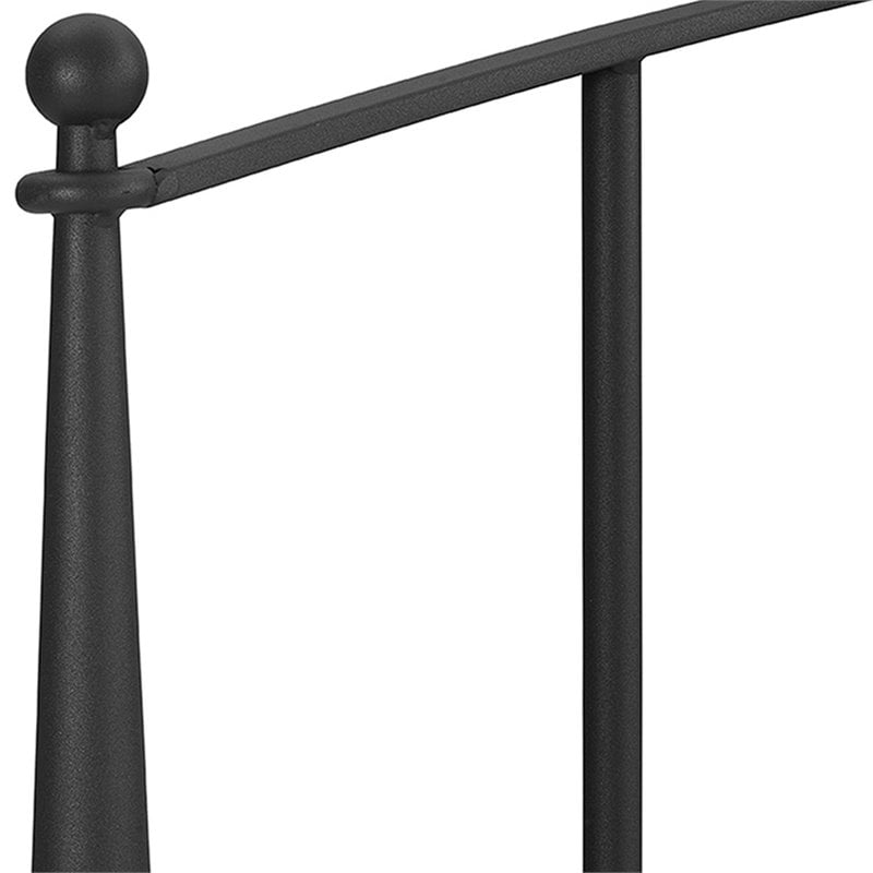Bowery Hill Queen Metal Spindle Headboard/Footboard Set in Black