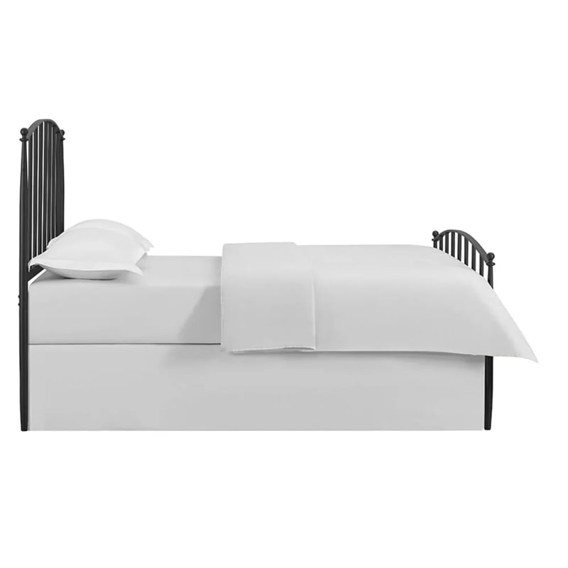 Bowery Hill Queen Metal Spindle Headboard/Footboard Set in Black