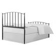 Bowery Hill Queen Metal Spindle Headboard/Footboard Set in Black