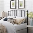 Bowery Hill Queen Metal Spindle Headboard/Footboard Set in Black